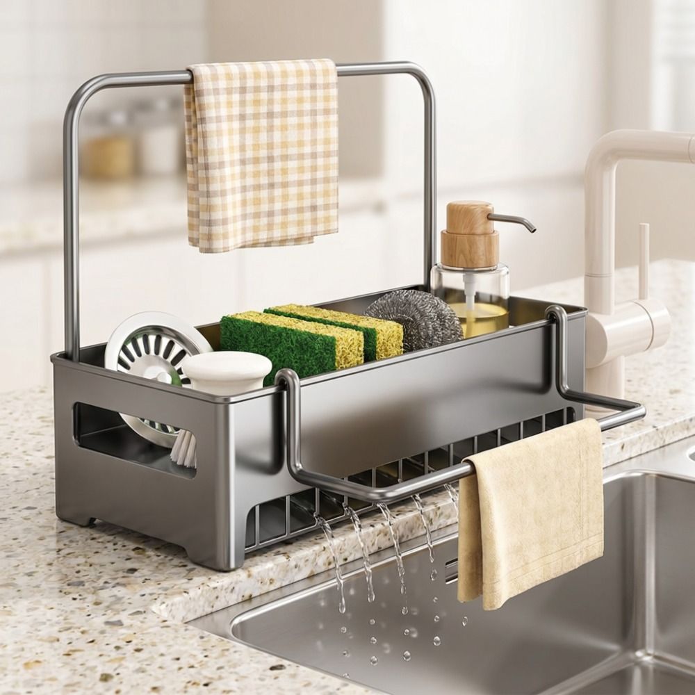 Commercial Kitchen Floor Drain - Yer Tasarruflu Ayrılabilir Lavabo Depolama Rafı