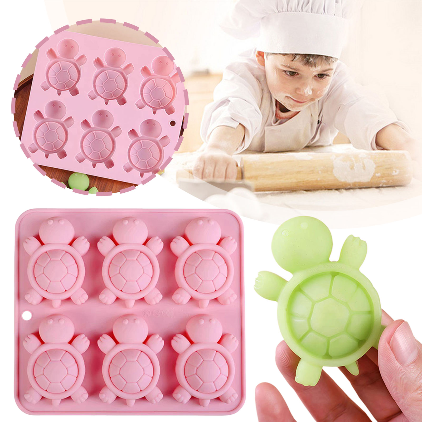 Commercial Kitchen Items - Kaplumbağalar buz tepsisi 3d kaplumbağalar deniz