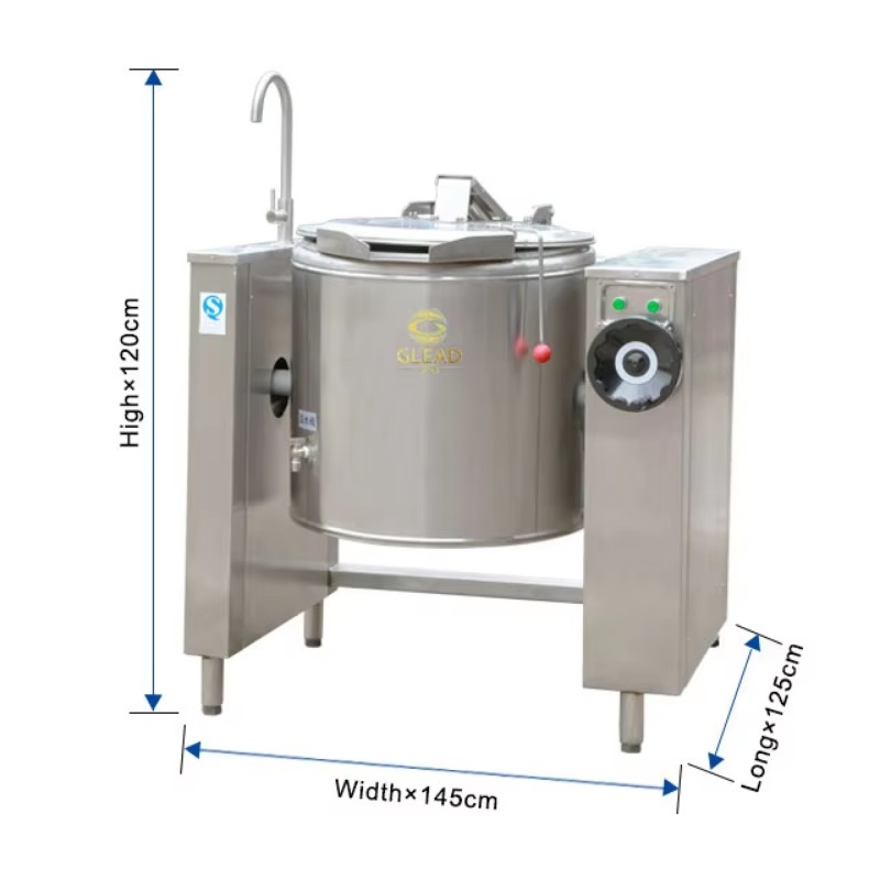 Commercial Kitchen Kettle - Elektrikli Ticari Devirmeli Buharlı Tencere Stok
