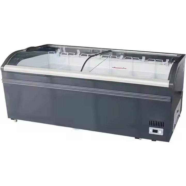 Commercial Chest Freezer - Ticari kavisli üst camlı sürgülü kapılı