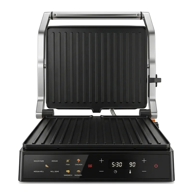 Sandwich Press Panini - 2000W Elektrikli Izgara Panini Pres Makinesi,