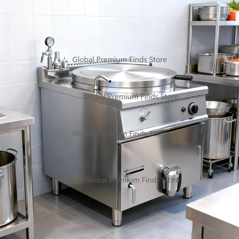 Commercial Kitchen Kettle - Ticari Gazlı Çorba Tenceresi, Çift Cidarlı