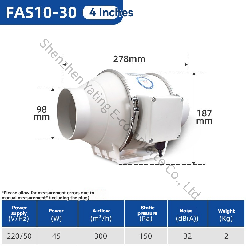 4 inç Ticari Egzoz Fanı Boru H - Commercial Kitchen Exhaust Fan incelemesi ve fiyatı