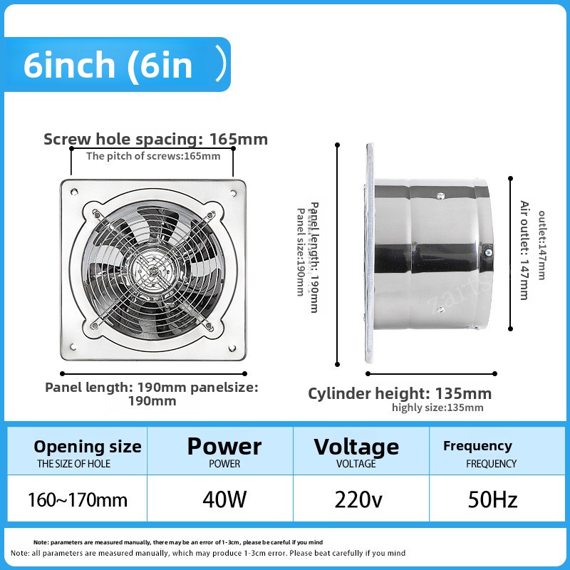 6''7''8'' Paslanmaz Çelik Mutf - Commercial Kitchen Exhaust Fan incelemesi ve fiyatı