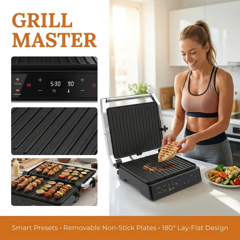 2000W Elektrikli Izgara Panini - Sandwich Press Panini incelemesi ve fiyatı